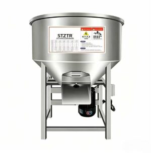 STZTR不锈钢饲料搅拌机 立式养殖饲料混合机 牛羊养殖场拌料设备